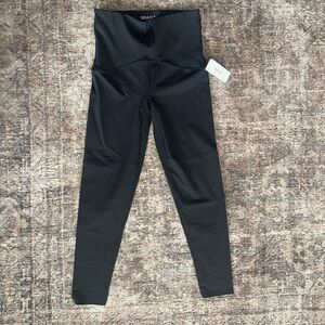 SPANX “Booty Boost” Very Black Medium Full length Leggings NWT